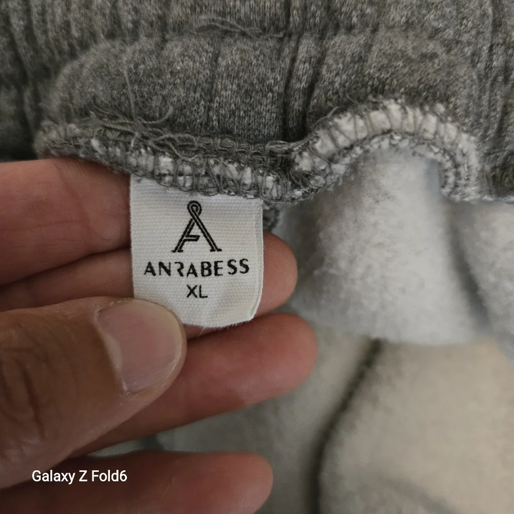 ANRABESS Women’s Fleece Jogger Sweatpants XL Gray‎ Cozy Loungewear Drawstring